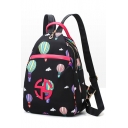 New Stylish Hot Air Balloon Printed Casual Backpack 22*15*30 CM
