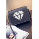 Popular Geometric Diamond Pattern Square Crossbody Bag 18*6*15 CM