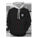 Persona 5 Fashion 3D Printed Sport Loose Fit Pullover Black Drawstring Hoodie