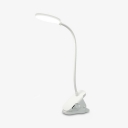 Dormitory Bedroom LED Desk Light with Flexible Goose Neck USB Charging Port/Plug In Study Lamp with 3 Lighting Choice