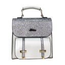 New Fashion Plain Sequined Satchel Backpack 20*8*21 CM