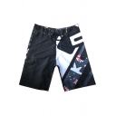 Mens Cool Printed Quick Drying Surfing Shorts Beach Swim Trunks