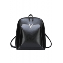 Cool Solid Color Letter V Metal Decoration Crossbody Bag Backpack 29*12*32 CM