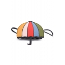 Lovely Multicolor Umbrella Shape Mini Color Block Crossbody Purse 16*5*16 CM