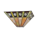 Up Lighting Tiffany Style Wall Light Glass Wall Sconce with Multi Color for Bedroom Living Room