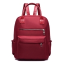 Ladies Fashion Zipper Decoration Bag Nylon College Backpacks