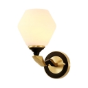 Frosted Glass White Shade Wall Sconce Dining Room Hallway 1/2 Lights Antique Style Wall Lamp