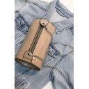 Designer Creative Solid Color Zipper Cylinder Shape Crossbody Sling Bag 19*10*10 CM