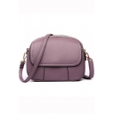 Simple Solid Color Leather Crossbody Bag with Cell Phone Pocket 20*9*17 CM