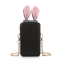 Cute Rabbit Ear Patched Crossbody Cell Phone Purse for Girls 10*6*18 CM