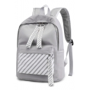 New Stylish Diagonal Stripes Pattern Large Capacity Nylon Athletic Backpack School Bag Work Backpack 30*15*38 CM