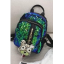 New Trendy Cartoon Bear Shaped Fashion Sequined Backpack for Girls 21*11*30 CM