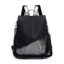Fashion Color Block Patch Oxford Cloth Shoulder Bag Backpack 32*13*32 CM