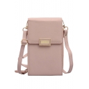 Simple Solid Color Hasp Long Strap Wallet Crossbody Bag 11*4*19 CM