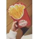 Funny Creative French Fries Letter Pattern Red Crossbody Bag with Chain Strap 10*5*12 CM