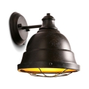 Industrial Dome Wall Sconce Metal 1 Light Copper Patina/Black Patina Wall Lighting for Kitchen