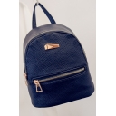 Stylish Simplicity Plain Mini Zipper Backpack for Women 17*12*19 CM