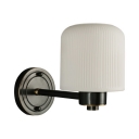 Simple Style Dome Wall Light 1/2 Lights Metal Sconce Lamp in White for Bathroom Bedroom