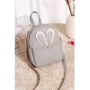 Lovely Rabbit Ear Patched Crossbody Backpack 16*6*20 CM