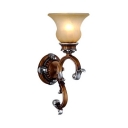 Resin Glass Wall Lamp One Light Antique Style Up Lighting Sconce Light for Bedroom Hotel
