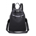 Glamorous Diamond Check Designed Black Shoulder Bag Backpack