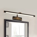 Traditional Black Sconce Light Tube Metal Sconce Lamp in Neutral/White/Warm for Bathroom