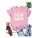 Summer Funny Letter The Force Is Strong With This Mom Basic Short Sleeve Relaxed T-Shirt