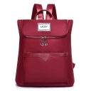 Leisure Letter Patchwork Large Capacity Oxford Cloth Bookbag Backpack 32*14*32 CM