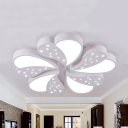 Heart Living Room Ceiling Mount Light Metal 3/4/5/6 Heads Kids LED Ceiling Lamp in Warm/White