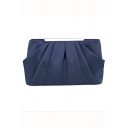 Popular Fashion Solid Color Ruffle Embellishment Evening Clutch Bag 28*5.5*15 CM
