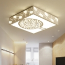 Acrylic Crystal Tree Flush Mount Light Living Room Creative LED Ceiling Light with White Lighting