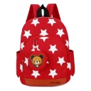 Big Capacity Cartoon Bear Star Print Oxford Cloth Backpack for Children 32*24*11 CM