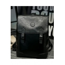 Unisex Fashion Solid Color PU Leather Backpack 36*29*10 CM