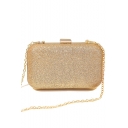 Fashion Solid Color Sequined Evening Clutch Bag with Chain Strap 17.5*6*11.5 CM