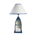 Boy Bedroom Boat Desk Light Fabric 1 Light Mediterranean Style Blue & White LED Reading Room