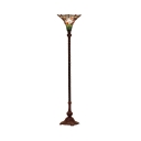 Dragonfly Bedroom Hotel Floor Lamp Stained Glass Wrought Iron 1 Light Antique Stylish Floor Light