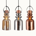 Creative Copper/Gold/Silver Hanging Light 1 Light Metal Suspension Light for Bar Restaurant