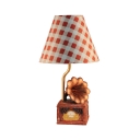 Vintage Gramophone Desk Light Resin 1 Light Brown Study Light for Boy Girl Bedroom
