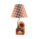 Vintage Gramophone Desk Light Resin 1 Light Brown Study Light for Boy Girl Bedroom