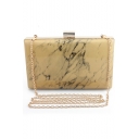 Stylish Marble Texture Printed Glossy Evening Clutch Bag 21*4*13.5 CM