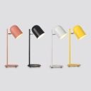 Dormitory Plug In Desk Light Metal 1 Light Simple Style Rotatable LED Reading Light in Black/Pink/White/Yellow