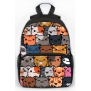 Cute Cartoon Cat Allover Printed School Bag Backpack 25*11*34 CM
