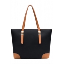 Stylish Color Block Large Capacity Tote Handbag for Women 41*11*29 CM