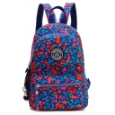 Popular Printed Blue and Red Lightweight Waterproof Nylon School Backpack 21*10*30 CM