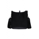 Stylish Solid Color Star Hollow Out Crossbody Bucket Bag 19*7*20 CM