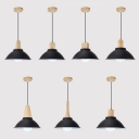 Black Bowl Shade Pendant Light 1 Light Vintage Style Aluminum Hanging Light for Kitchen