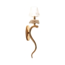 Metal Crystal Tapered Shade Wall Sconce Bedroom 1 Light Elegant Style Wall Lighting in Gold