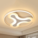 Acrylic Y-Shaped LED Flush Ceiling Light Contemporary Ceiling Lamp in Warm/White/Stepless Dimming for Foyer