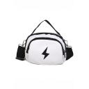 Trendy Lightning Pattern Adjustable Wide Strap Crossbody Shoulder Bag 18*6*15 CM