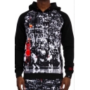 Cool 3D Basketball Player Game-winning Shots Print POST GAME Letter Black Long Sleeve Hoodie